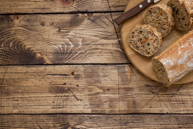 Fresh bread with sunflower seeds