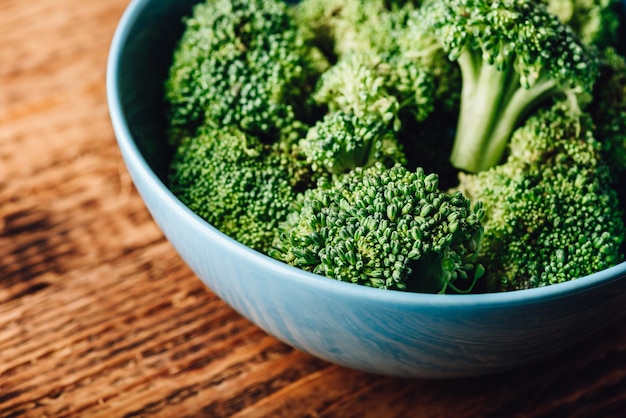 Fresh broccoli in bowl