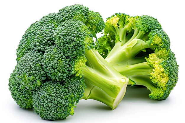 Fresh broccoli cabbage on white background