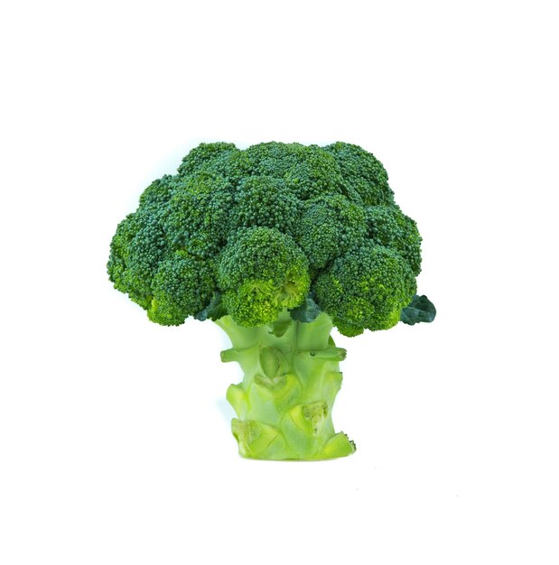 Foto broccoli freschi isolati su sfondo bianco