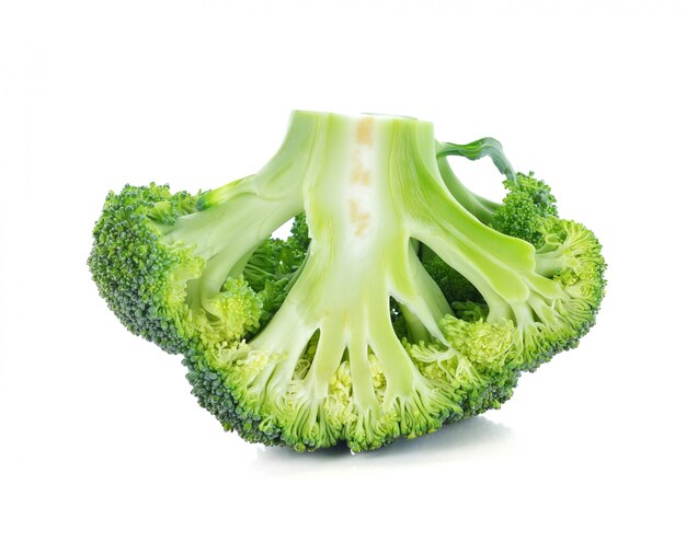 Fresh broccoli isolated on white 