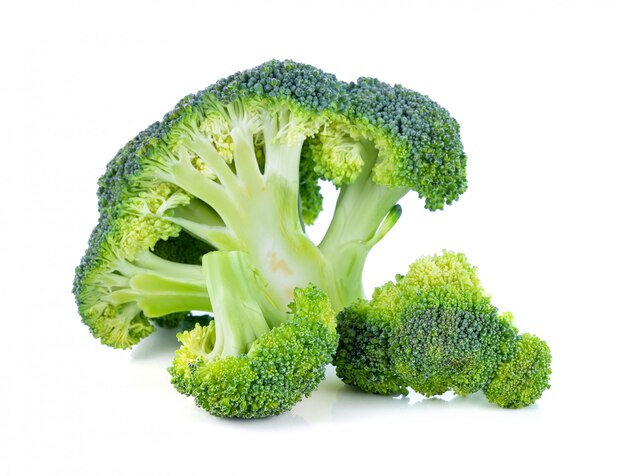 Fresh broccoli isolated on white