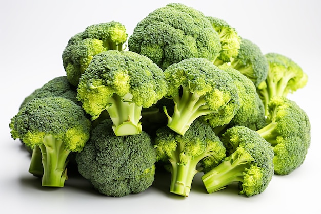 Fresh Broccoli on a white isolated background