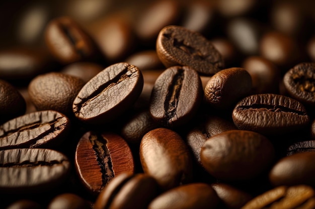 Fresh brown coffee beans that have been roasting make a great desktop background