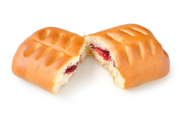 Fresh bun isolated on a white background