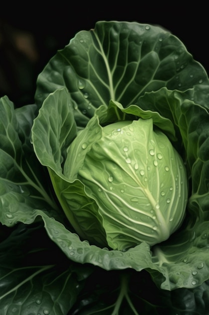 Fresh Cabbage Ai generative