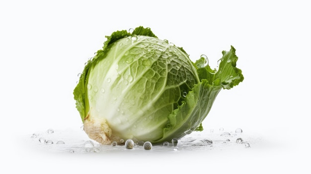 fresh cabbage isolated on white background