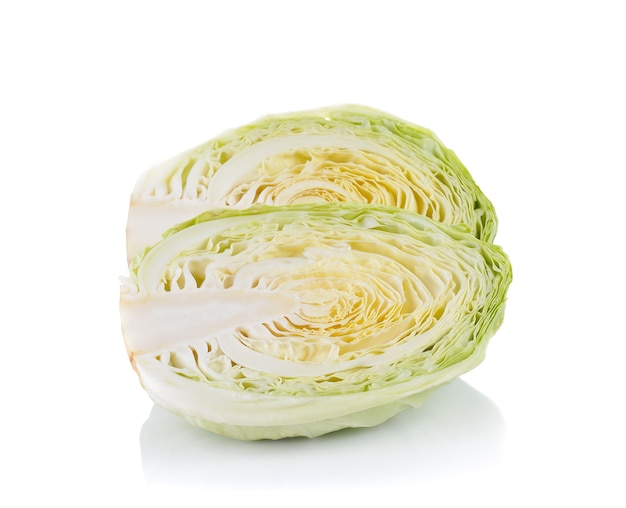 Fresh cabbage isolated on white