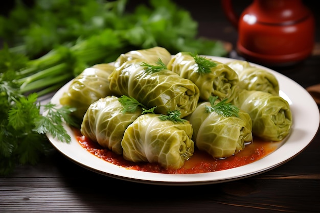 Fresh cabbage rolls as background fresh cabbage roll