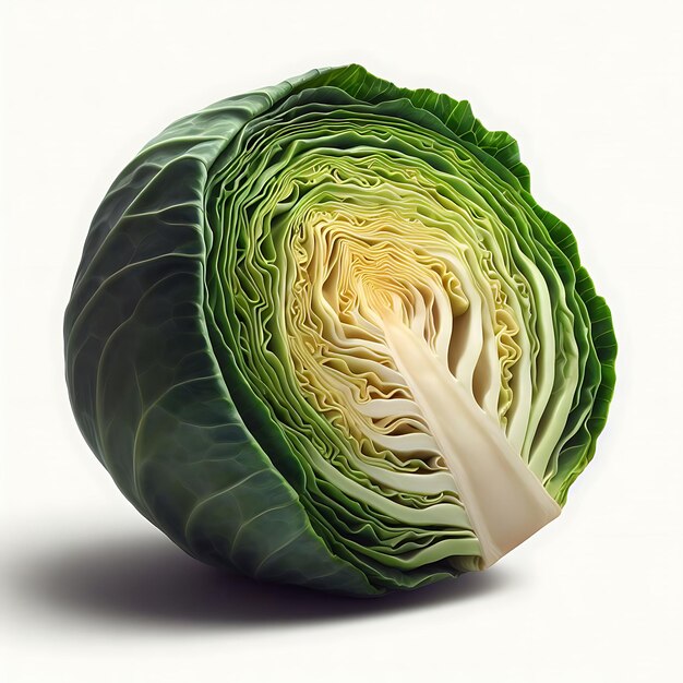 fresh Cabbage Vegetables isolated on transparent background ai generated