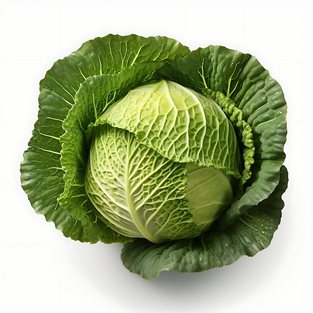 fresh cabbage on white background