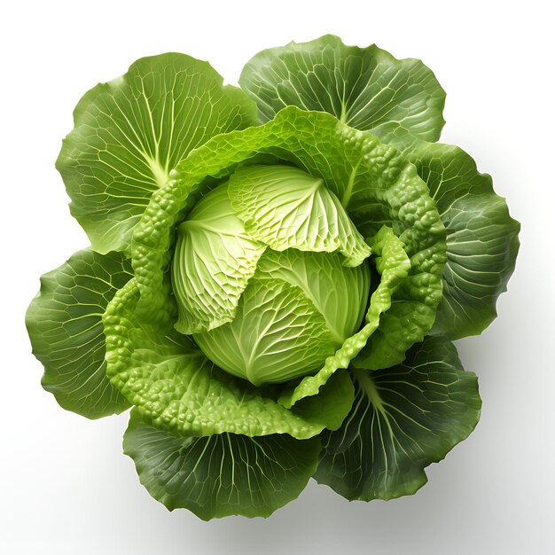 fresh cabbage on white background