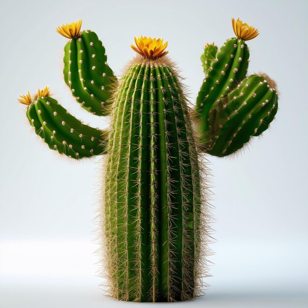 Fresh Cactus on white background