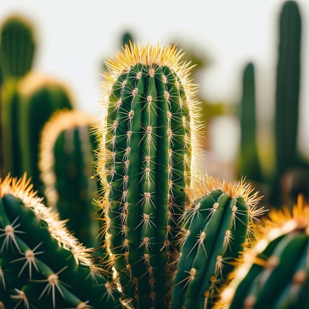 Fresh Cactus on white background