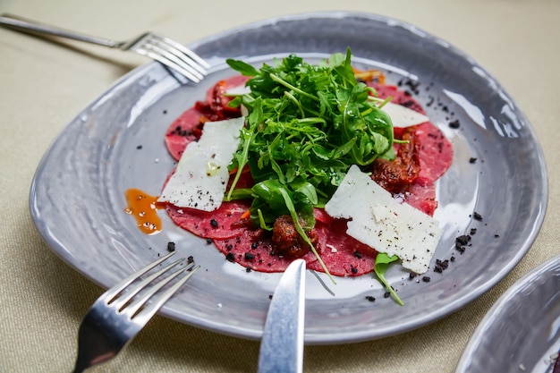 Fresh carpaccio meat