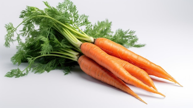 fresh carrot isolated on white background