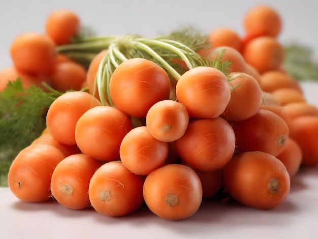 Fresh carrot isolated on the white background