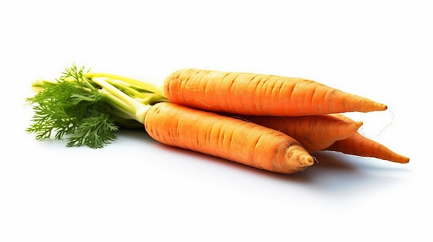 fresh carrot isolated on white