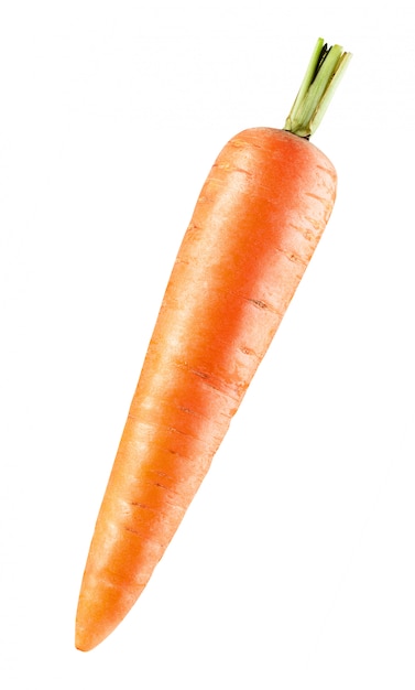 Carota fresca isolata su bianco