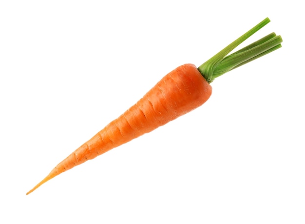 Fresh carrot isolated on white