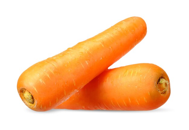 Fresh carrot isolated on white