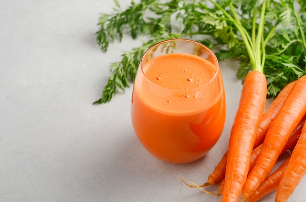 Fresh carrot juice