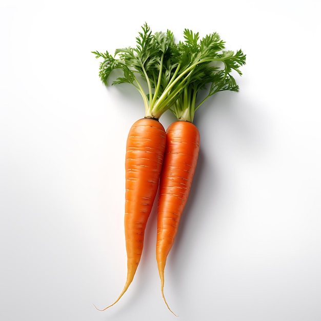 fresh carrot on white background