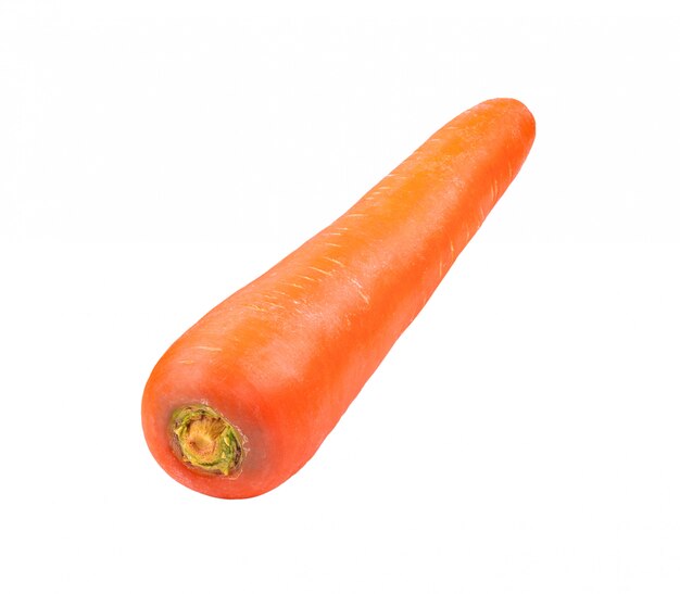 Fresh carrot on a white