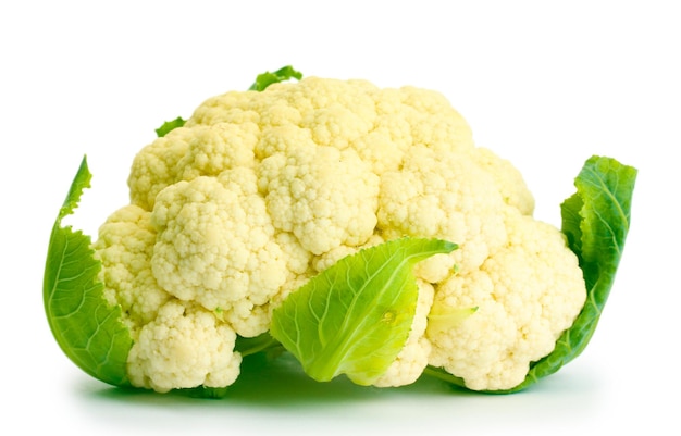 Fresh cauliflower isolated on white