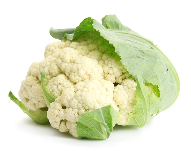 Fresh cauliflower isolated on white