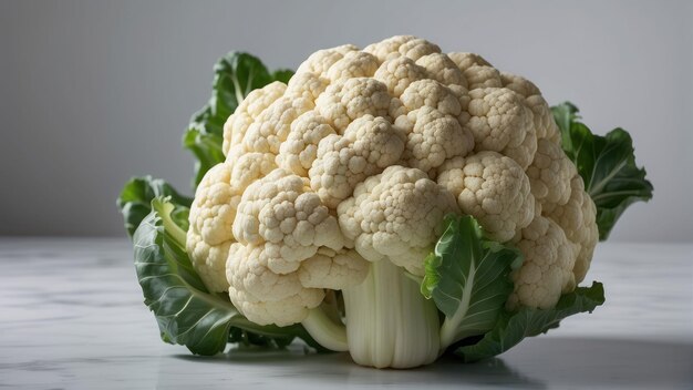 Fresh Cauliflower on Kitchen Counter