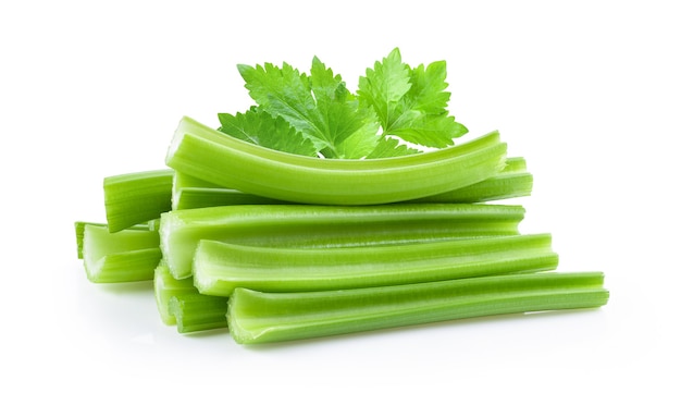 Fresh celery isolated on white background