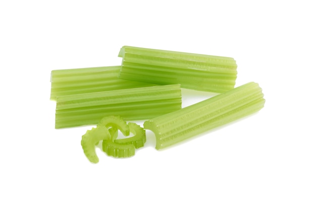 Fresh celery isolated on white