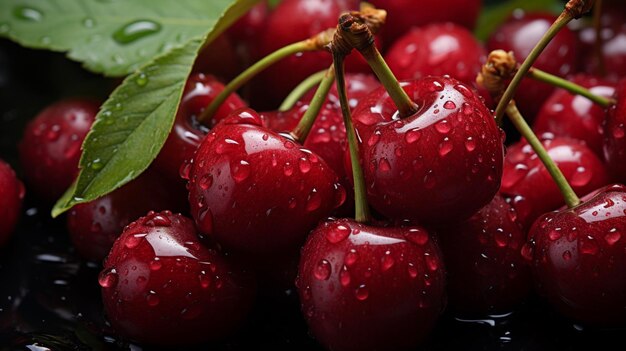 Fresh cherries background Cherry background