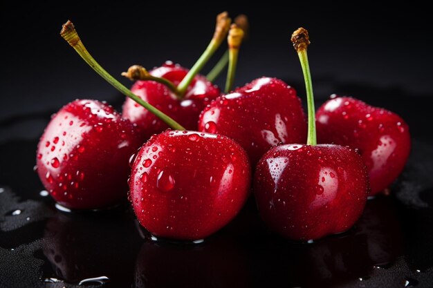 Photo fresh cherries sweet taste an irresistible temptation