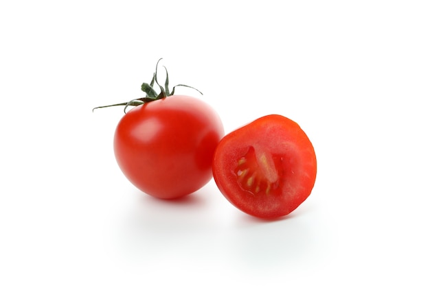 Fresh cherry tomato isolated on white