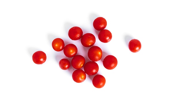 Fresh cherry tomatoes isolated