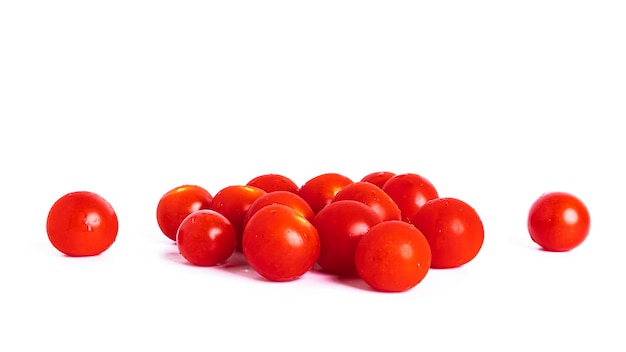 Fresh cherry tomatoes isolated