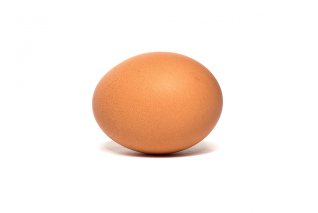 Fresh chicken eggs isolated on a white background. Eggs as a source of protein.