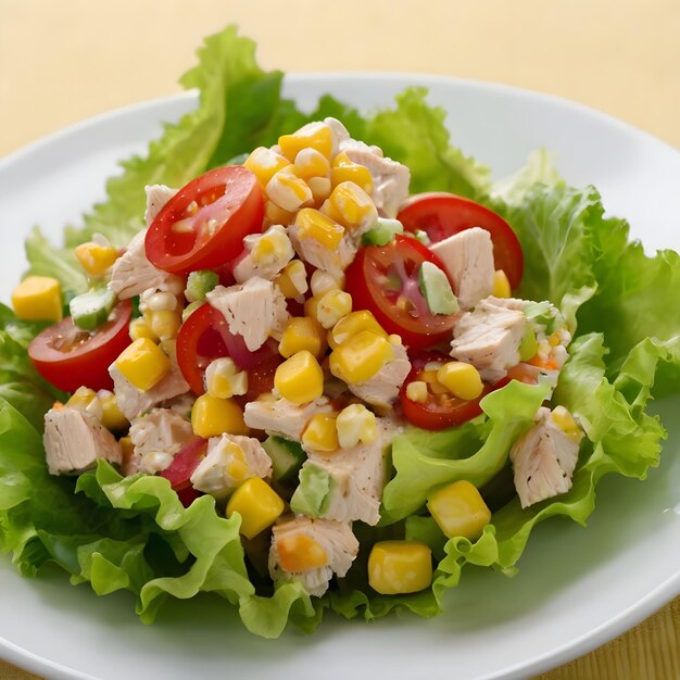 Fresh Chicken Salad with Sweet Corn and Red Pepper