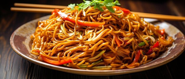 fresh chicken and vegetable chow mein