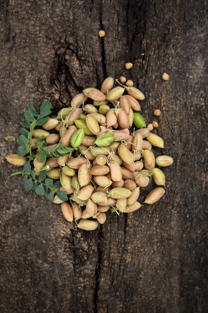 Fresh chickpeas in the basket