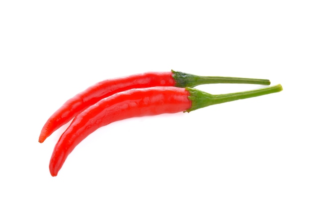 Fresh chili on a white background