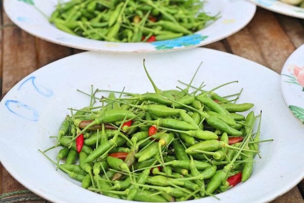 Fresh chilli at street food