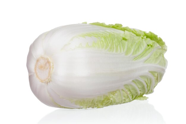 Fresh Chinese cabbage vegetable on white background