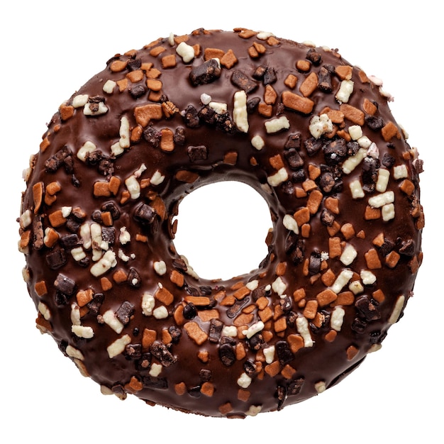 Fresh chocolate doughnut