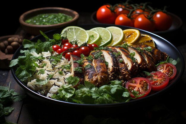 Fresh Cilantro Lime Chicken Zoodle Bowl