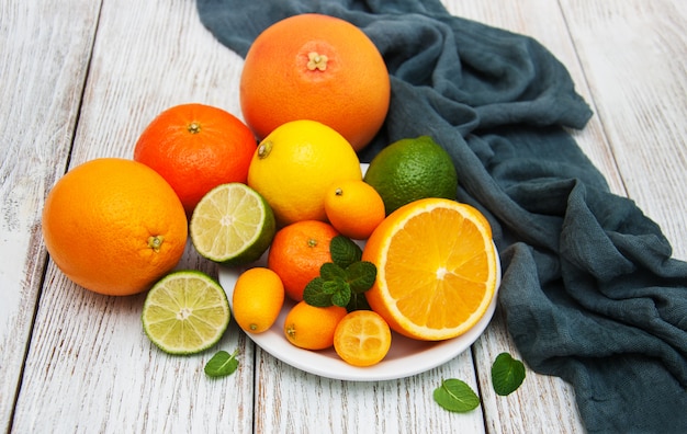 Fresh citrus fruits