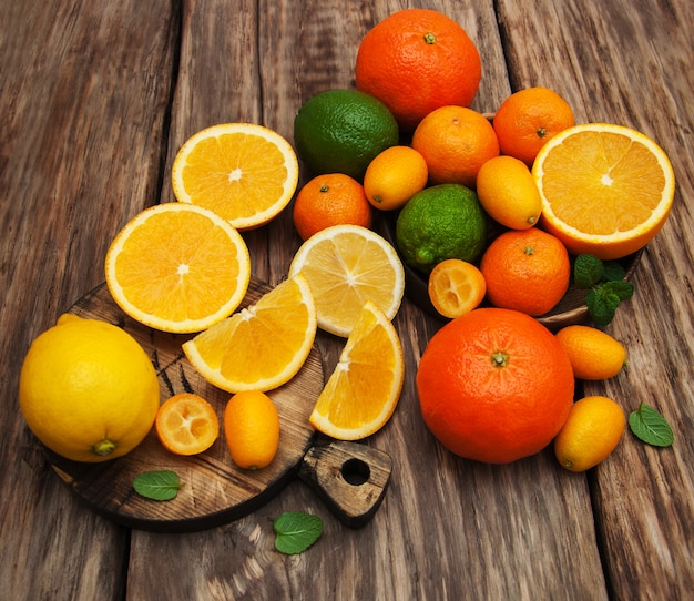 Fresh citrus fruits