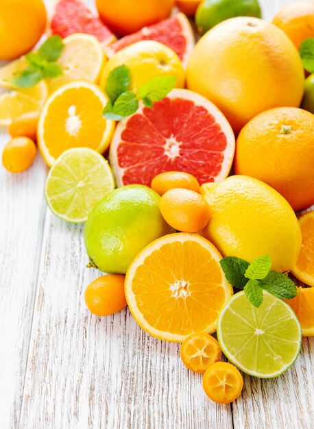 Fresh citrus fruits